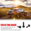 1-2 Set TR413 Valve Stems For Car Motorcycle Rubber Copper Snap In Short Black Rubber Valve Stems