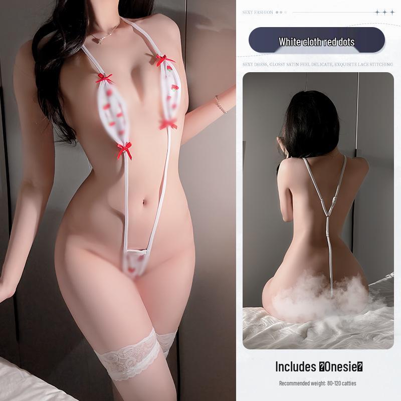 Erdbeergestreifter einteiliger Bikini Schulbadeanzug (Abnehmbares Set)