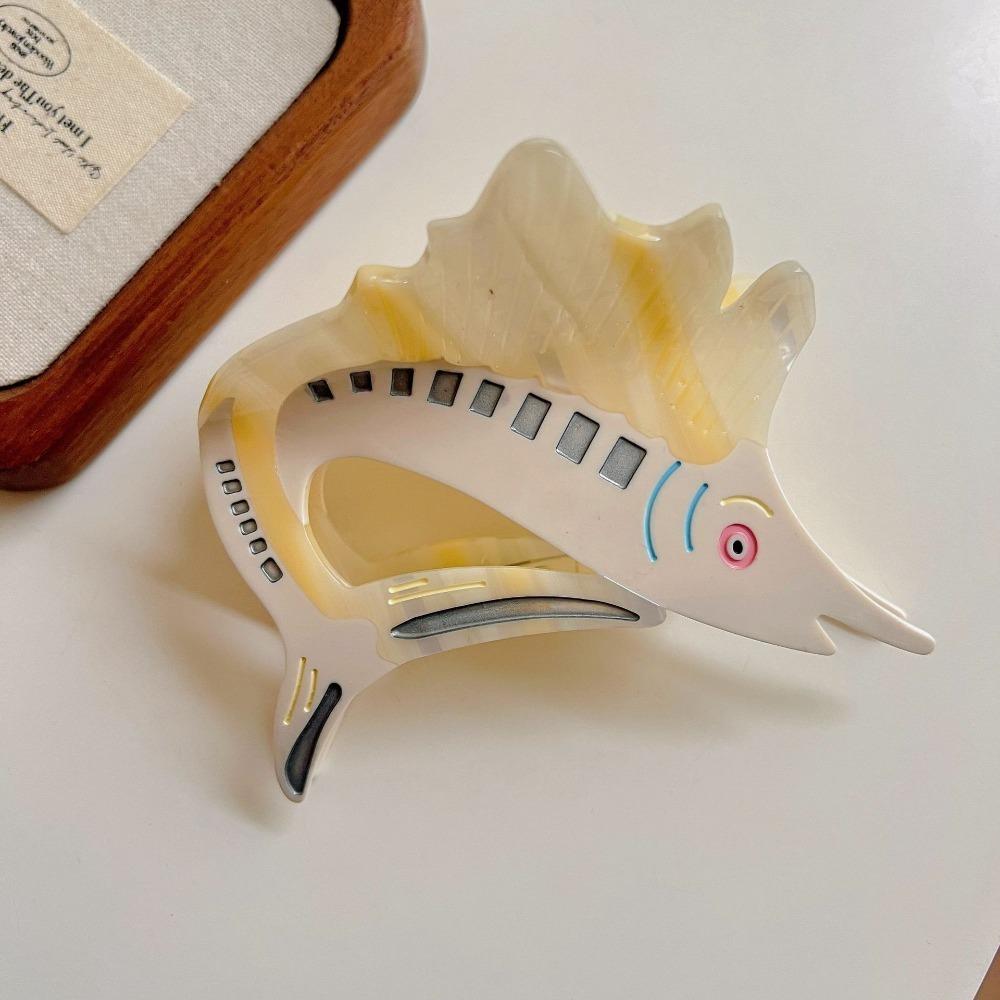 Sweet Tuna Hair Claw Korean Style Marine Organisms Shark Clip Acetate Ocean Tunny Hair Clip  Female