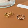 1 Set Women Ring with Greeting Card Irregular Personality Mother's Day Gift Hollow Love