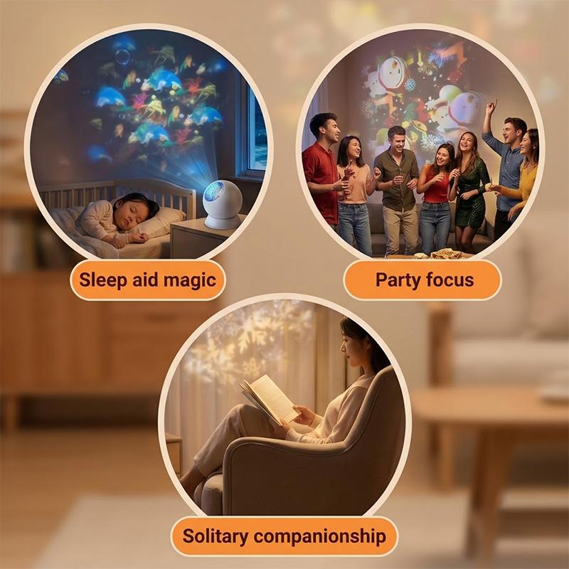 Multifunctional Projection Lamp With Vast Dreamy Patterns And Eye Protection Light For Kids Bedroom Nursery Bedside Night Use