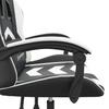 Gaming Chair Black and White Artificial Leather