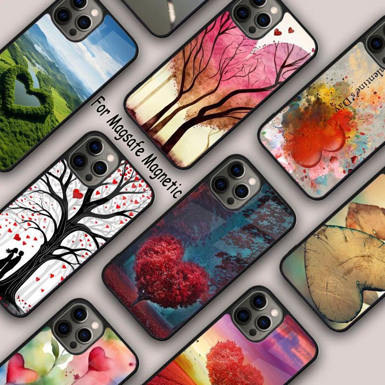 Love Heart Valentine Forest Magnetic Phone Case For APPLE iPhone 17 Air 16 14 13 12 Pro Max 15 Plus Wireless MagSafe Cover