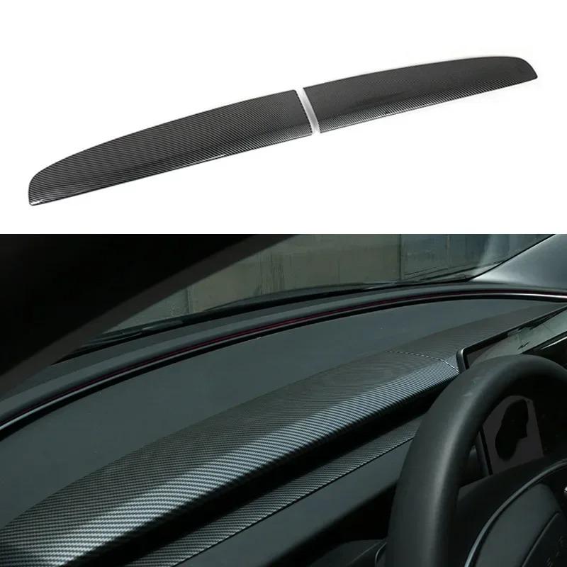 Dashboard Panel for Tesla Model 3 Highland Air Vents White Interior Decorative Shell Cover Sticker Trim Carbon Car Modifications