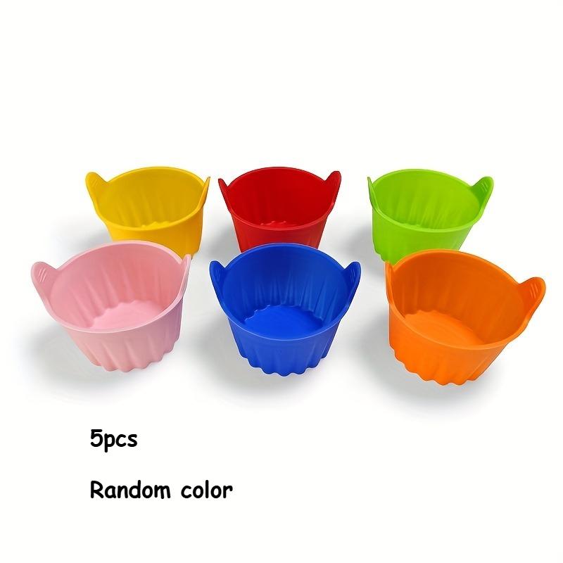 

5 шт. Силиконовая форма для выпечки в аэрофритюрнице - Многоразовая многофункциональная форма для кексов и маффинов, Кухонные принадлежности для выпечки, Аксессуары для аэрофритюрницы