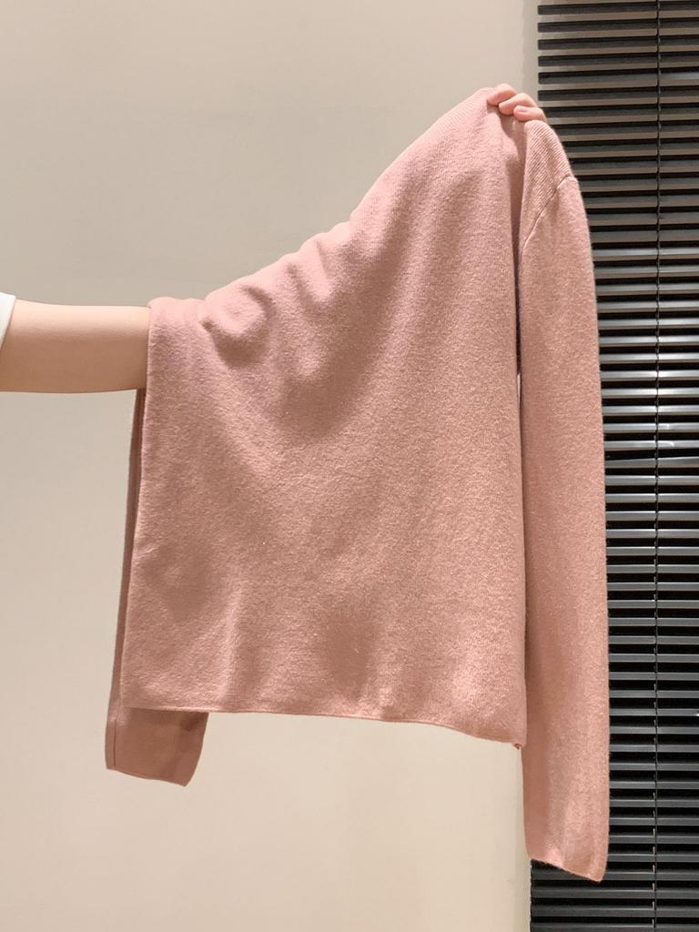 Women's Light Blue Half-High Neck Long Sleeve Knit Top – Autumn/Winter 2025, Soft and Luxurious Feel.