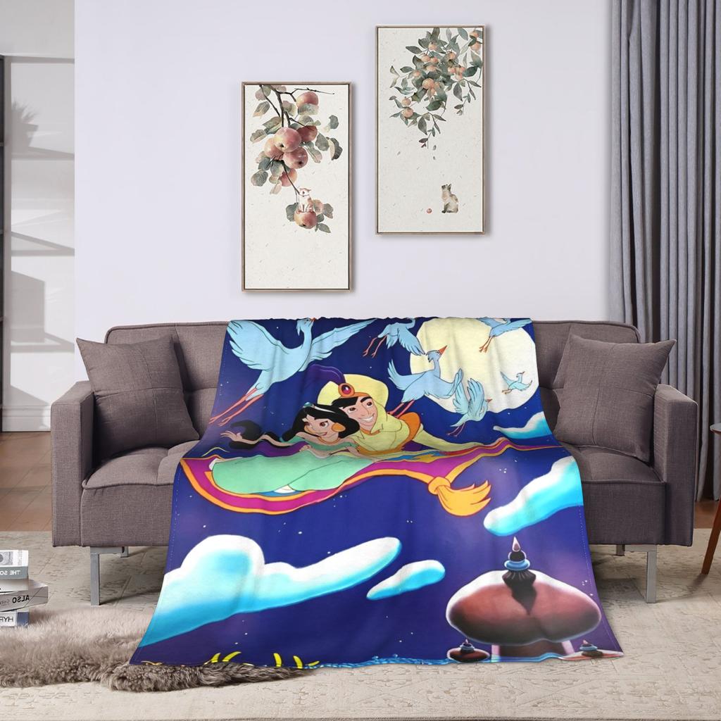 Aladdin Jasmine Cartoon Blanket Quality Soft Warm Bedding Throws Winter Airplane Travel Couch Chair Funny Bedspread