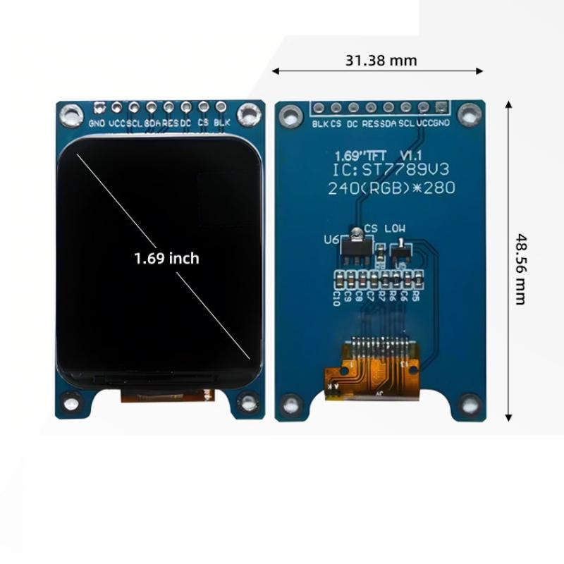 1.69 Inch IPS Color LCD Display Screen Module ST7789 Driver SPI Interface for Portable Electronic Product Design