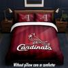 St. Louis Cardinals Design Bed Bedding Set 1 Duvet Cover + 2 Pillowcases Soft Breathable Household Bed Linens