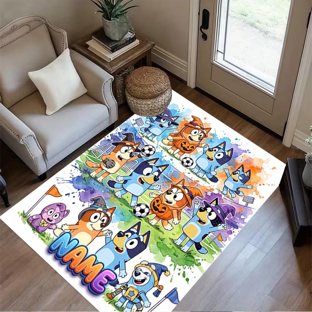 Soccer Fun Personalized Name Floor Mat Design for Bedrooms Foyer Hallway Entryway Anti-slip Rug Office Home Decor Gift for Festivals