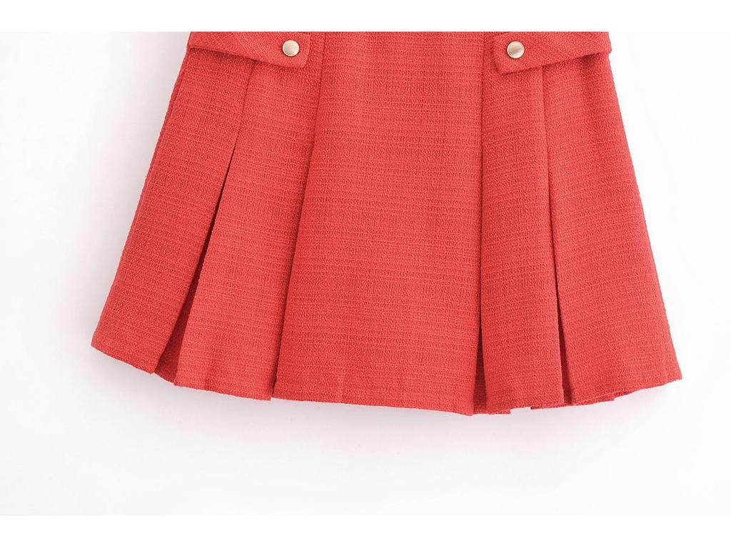 2025 Spring Women's European-American Style Sleeveless Knit Vest & Pleated Skirt Set