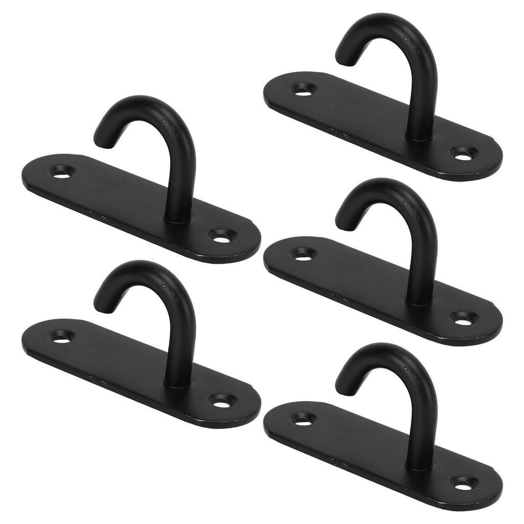 5pcs Ceiling Hook Pad Thickened Black Stainless Steel Baking Painting Fixing Eye Pad for Swing