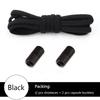 1 Pair Elastic Shoelaces Round Metal Capsules Lock No Tie Shoe Laces For Sneakers Easy To Put On And Off Lazy Shoes Lace Unisex