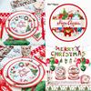 Festive Merry Christmas Santa Claus Themed Party Supplies Set