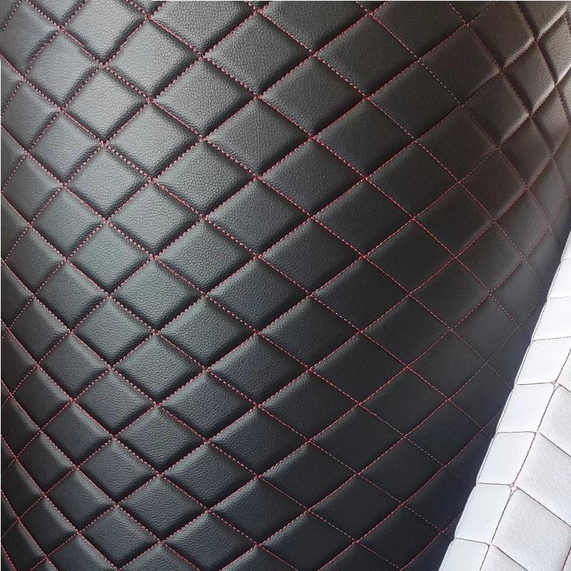 100x155cm Tessuto Trapuntato Ecopelle Ricamo Tessuto per Rivestimenti Tetto Auto Comodino Pelle Porta Spugna Bordatura Decorazione