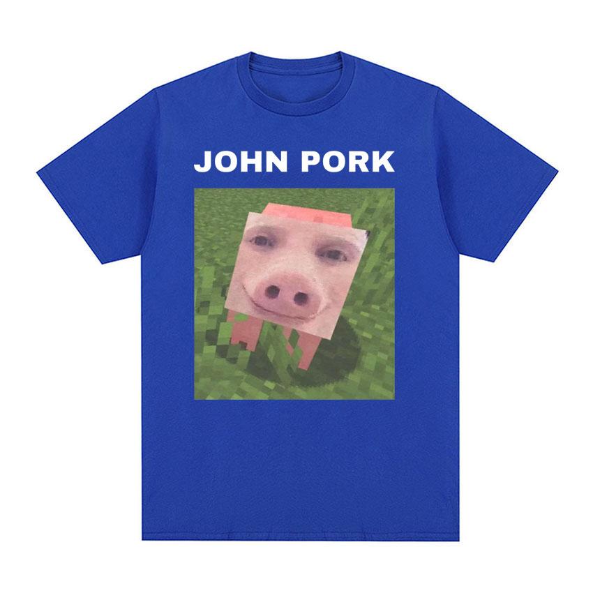 John Pork Funny Meme Tee Shirt Men Women Fashion Trending Short Sleeve T-shirt Male Summer Casual O-Neck Tops T Shirt Streetwear