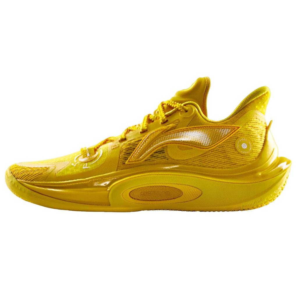 Li Ning SONIC 11 Hummel Dämpfung Rutschfest Abriebfest Niedriger Schaft Basketballschuhe Herren Gelb ABAT021-9