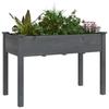 VidaXL Planter with Liner Grey 118x59x76 Cm Solid Fir Wood 364235