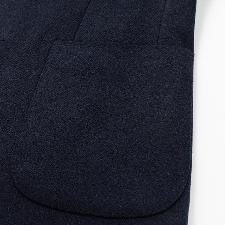 Men's Spring & Autumn Cashmere Wool Suit: Short Casual Blazer & Formal Overcoat