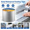 Self Adhesive Waterproof Sealing Tape Silver Aluminum Foil Tape Multi Use Leak Proof Tape  Pipe
