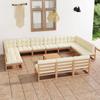 Day and Night - Day and Night Garden Furniture Set 14 Pieces Honey Brown Pine Wood Cushions