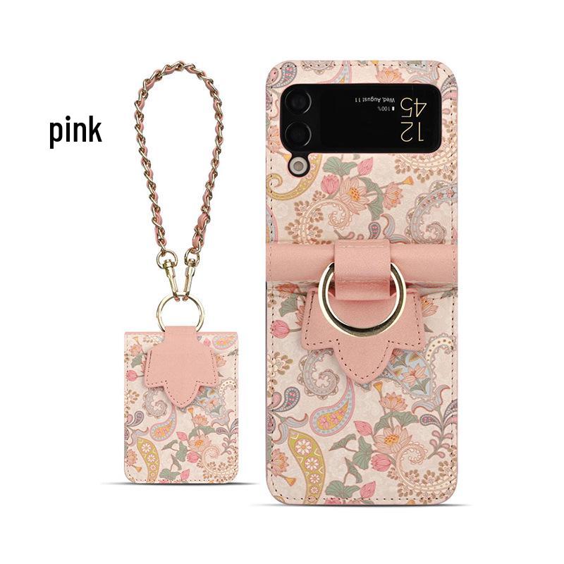 "Japanese & Korean Style Crossbody Leather Phone Case for Samsung Z Flip5/Foldable Z Flip3"