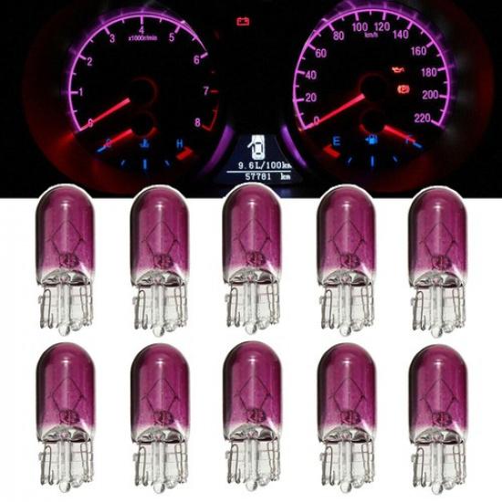 

10* Purple T10 501 3W Car Dashboard Panel Dash Gauge Bulbs Light Accessories