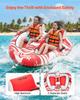 Towable Tubes for Boating, 2-Rider Inflatable Boat Tubes and Towables, 154 kg Capacity Water Sport Tubes for Boat to Pull - with 2 Cockpits, Full