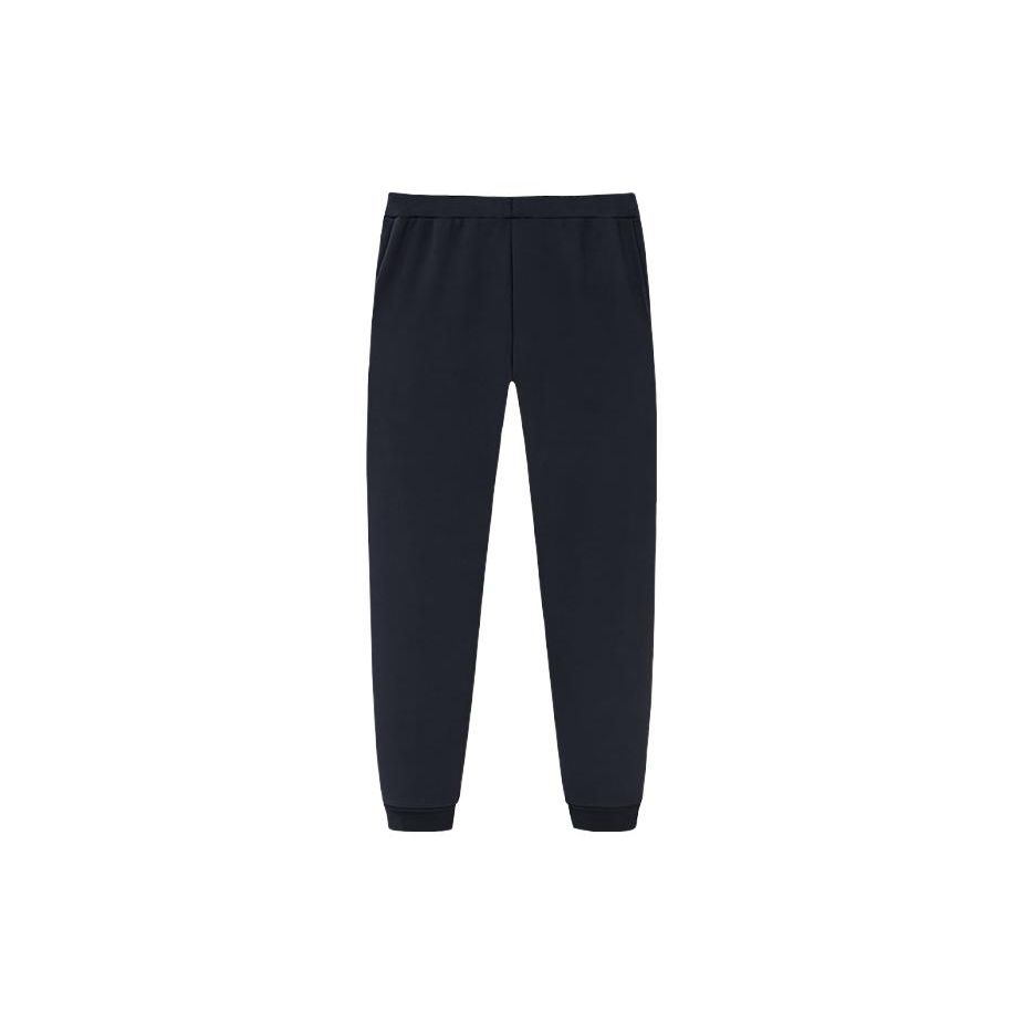 Anta Champion All-Weather Series Solid Color Mid-Waist Tapered Knit Sports Pants Men Pants Basic-Black 152340311-2