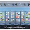 Mobile Art Display Stand: Vertical Folding Grid for Art Exhibitions and Kindergarten Art Shows