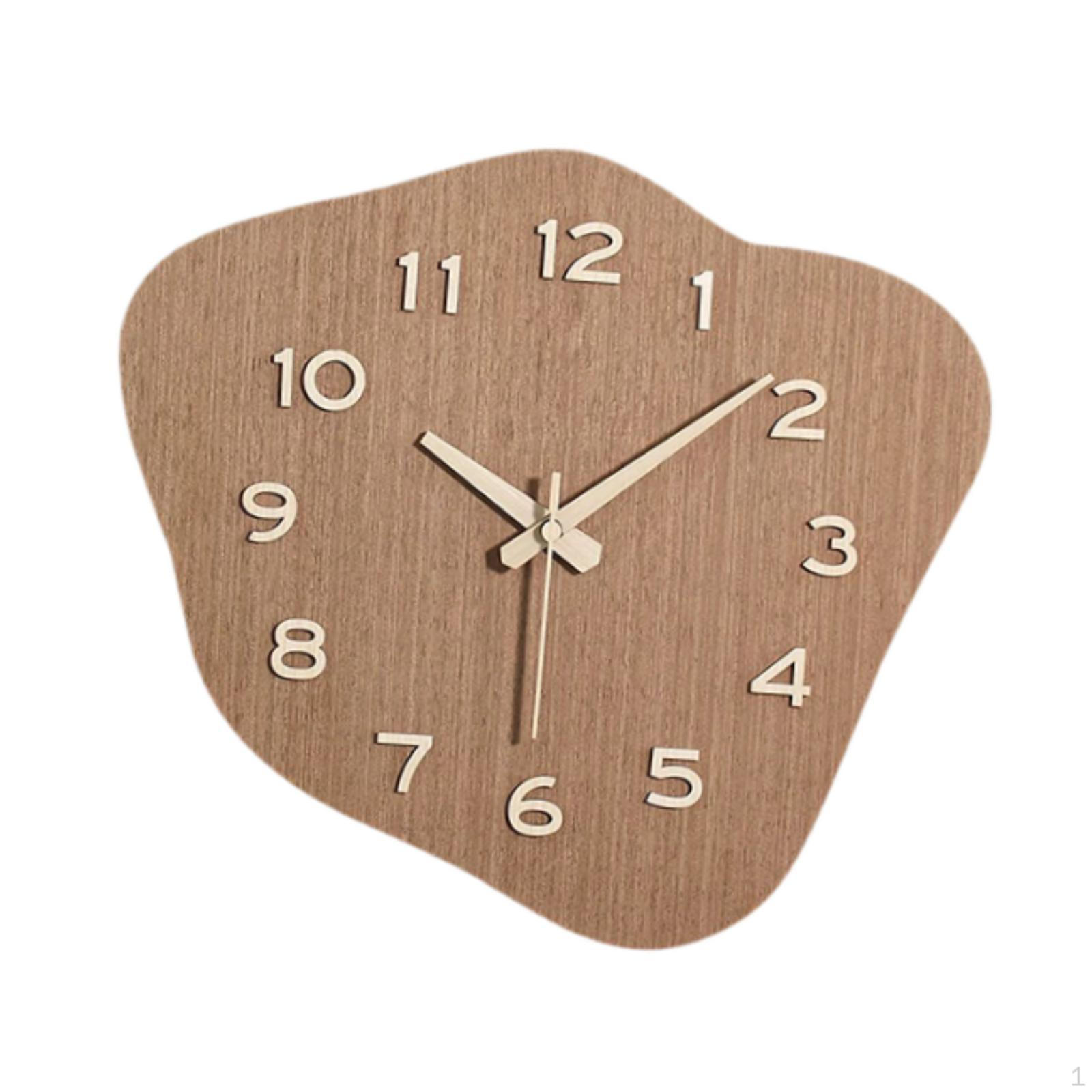 

Креативные настенные часы с уникальными цифрами для учебных зон в помещении коричневый