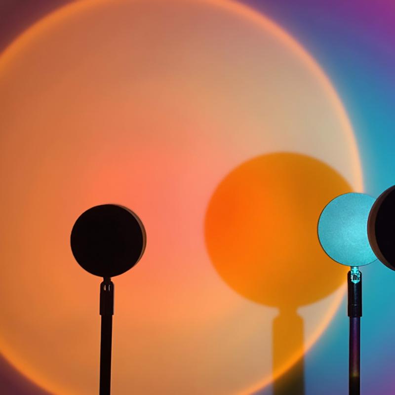 Multicolor Decoration Smart Rainbow Sunset Projector Lamp Light Sunset Lamp Projector With Smart Mobile App