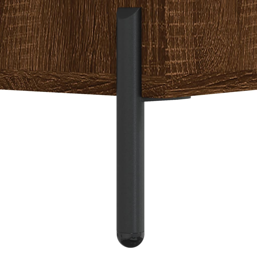 Nightstands 2 Pcs Brown Oak Effect 40 X 35 X 47.5 Cm Engineered Wood
