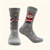 1 Pair of Men'S And Women'S Christmas Style (Santa Claus, Snowflakes) Pattern Mid-Tube Socks, Mainly in Gray, Comfortable Autumn And Winter Warm Socks
