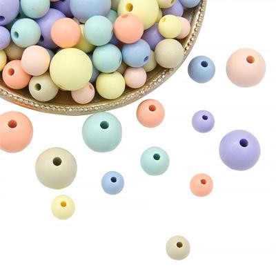30g Acrylic Solid Macaron Beads For DIY Necklace Bracelet Earrings Jewelry Making Craft Accessories