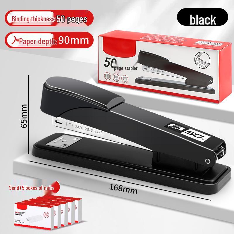 Heavy-Duty Office Stapler for Thick Pages - Large Size Standard Type