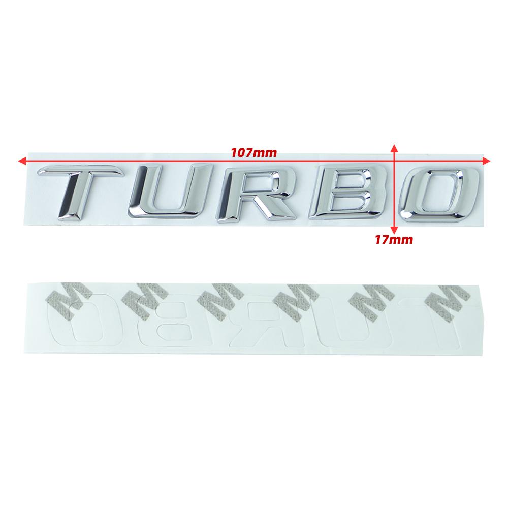 

Turbo Emblem Car Sticker 3D Metal Turbo Badge Decals for C63 E300L Fender Side Car Styling Refitting Sticker