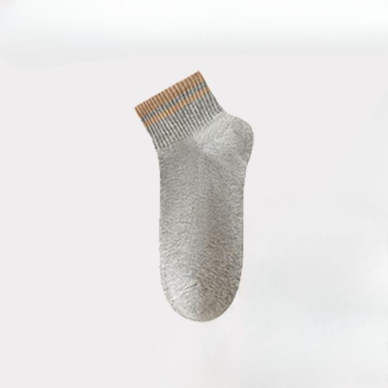 Female Summer Thin Style Solid Color Double Stripe Sports Student Short Socks