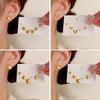 Cartoon geometric earrings light luxury fashion versatile stud earrings temperament versatile high sense niche design earrings