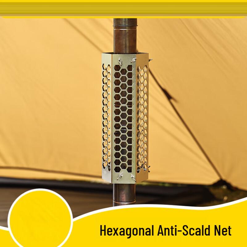 OEING Outdoor Camping Wood Stove Chimney Anti-Scald Mesh Cover One Size