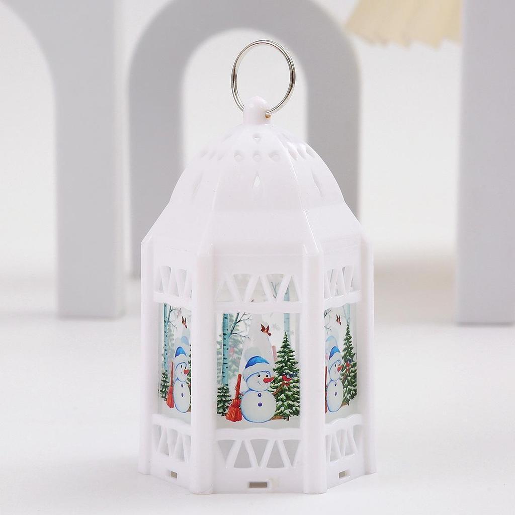 1 PCS Vintage Candle Lamp Christmas LED Night Lights Battery Powered Indoor Outdoor Hanging Lanterns Festive Party Decor