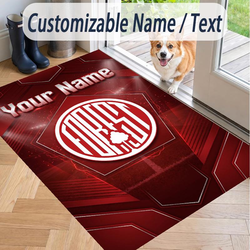 Custom Text Printed Rug Nottingham Forest FC Non Slip Floor Carpet For Home Room Decor
