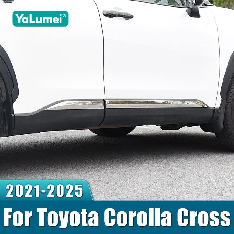 Stainless Car Side Door Body Anti-Scratched Protector Molding Trim Stickers For Toyota Corolla Cross XG10 - 2024 2025
