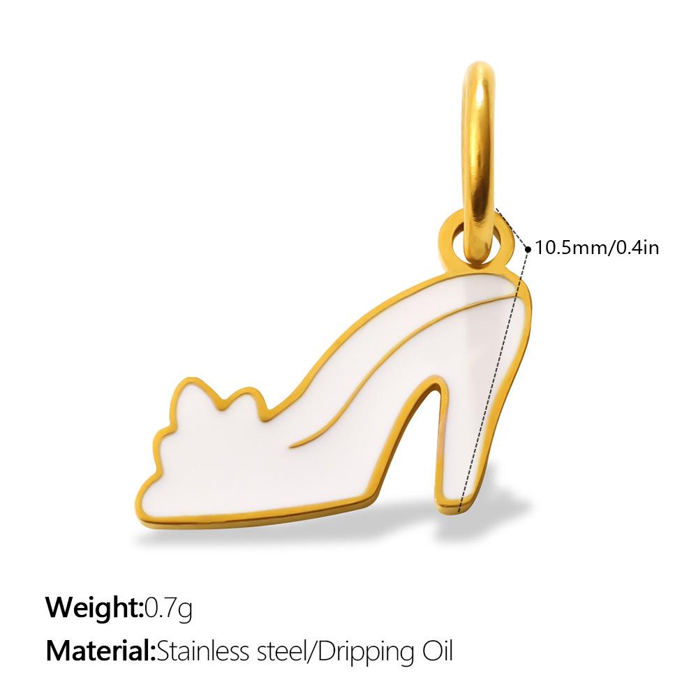 Fun Color Oil Drop Pendant Collection Fashion Love High Heels Crown Shape Jewelry Accessories