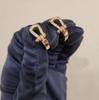 Anillo con Hebilla de Herradura Dorada V para Mujer Nicho de Gama Alta Anillo de Pareja Anillo Dedo Índice Joyería para Hombres y Mujeres