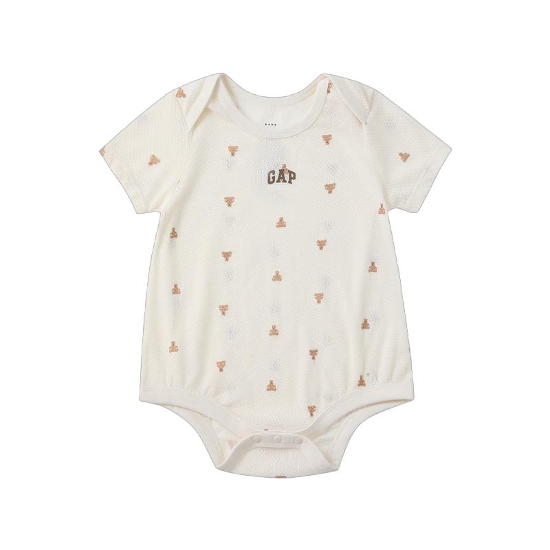 

GAP Baby Logo Print Short-Sleeve Romper 73/48