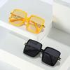 Xiangjia Modern Retro Glasses Men'S Frameless Sunglasses Personalized Large Square Rock Style Trend Sunglasses