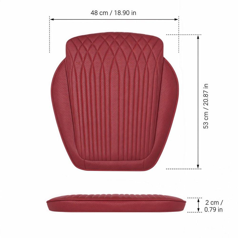 Breathable Car Seat Pad Nappa Leather Four Seasons Cushion Auto Universal