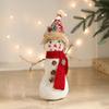 Cartoon Long Legs Snowman Ornaments Cute Plush Snowman Doll Toy  Home Xmas Decoration