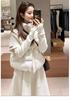 Veste d'hiver courte en coton matelassé avec col montant et empiècements tricotés pour femme, nouvelle collection haut de gamme